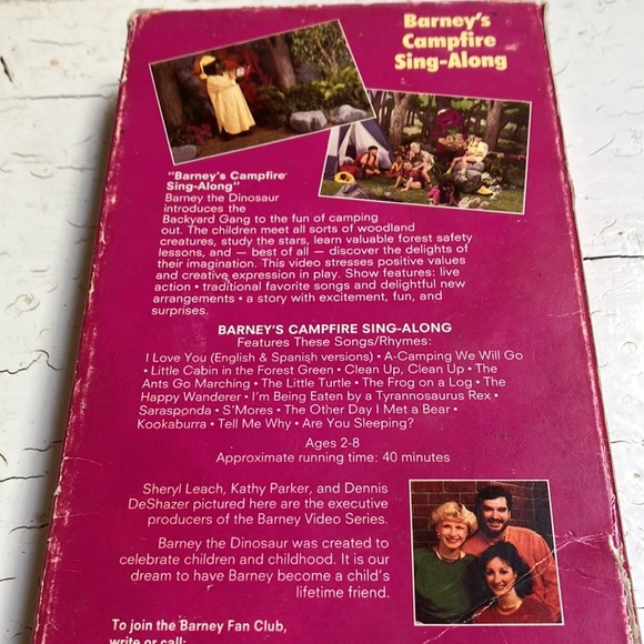 Barney’s Campfire Sing Along VHS The Lyons Group 1992 Ages 2-8. - Picture 6 of 6